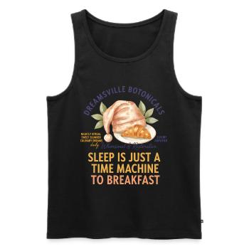 Petit-déjeuner Brunch drôle Café Amoureux de la nourriture Bacon - Débardeur bio Premium Homme - noir - Devant - Michal (187cm)