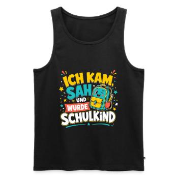 Schulkind - Männer Premium Bio Tank Top - Schwarz - Vorne - Michal (187cm)