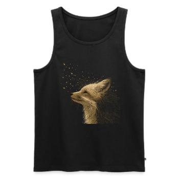Renard, Nature, Animal de la forêt, Nature sauvage, Amour des animaux - Débardeur bio Premium Homme - noir - Devant - Michal (187cm)