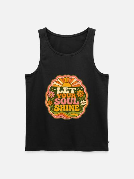 Let Your Soul Shine - Men's Premium Organic Tank Top - black