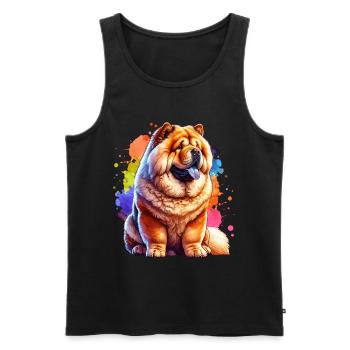 Chowchow Gift - Men's Premium Organic Tank Top - black - Front - Michal (187cm)