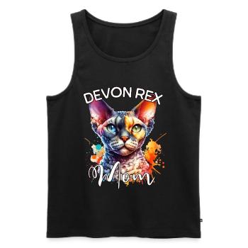 Maman Devon Rex - Débardeur bio Premium Homme - noir - Devant - Michal (187cm)
