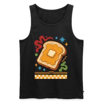 Petit-déjeuner Brunch drôle Café Pancake Bacon Érable - Débardeur bio Premium Homme - noir - Devant - Michal (187cm)