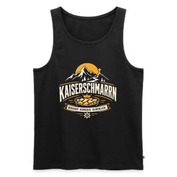 Kaiserschmarrn Berge Bergauf Hungrig Glücklich - Männer Premium Bio Tank Top - Schwarz - Vorne - Michal (187cm)