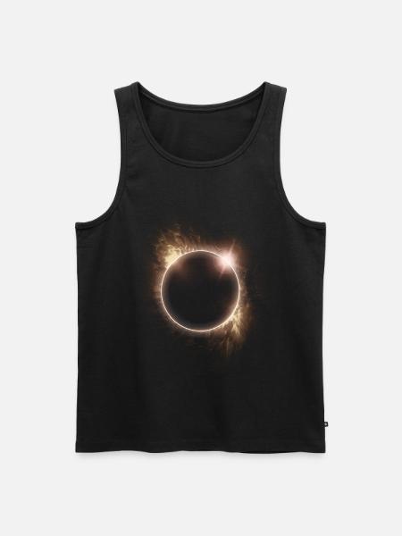Fire Circle Solar Eclipse - Men's Premium Organic Tank Top - black