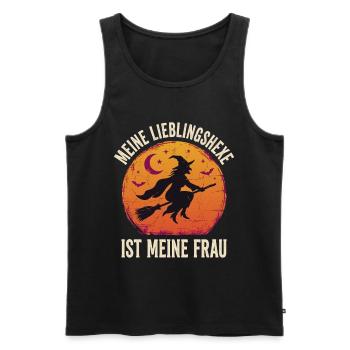 Lieblingshexe Mond Hexe Frau - Männer Premium Bio Tank Top - Schwarz - Vorne - Michal (187cm)