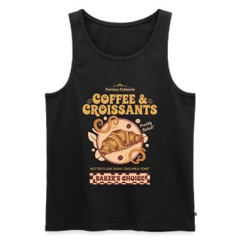 Frühstück Kaffee Brunch Speck Pfannkuchen Essen Lustig - Männer Premium Bio Tank Top - Schwarz - Vorne - Michal (187cm)