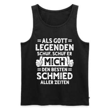 Schmied - Männer Premium Bio Tank Top - Schwarz - Vorne - Michal (187cm)