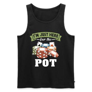 Poker Pokern - Men's Premium Organic Tank Top - black - Front - Michal (187cm)
