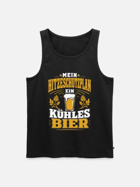Mein Hitzeschutzplan Ein Kühles Bier - Männer Premium Bio Tank Top - Schwarz
