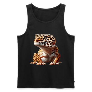 Leopardgecko - Männer Premium Bio Tank Top - Schwarz - Vorne - Michal (187cm)