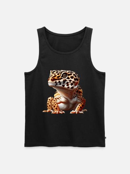 Leopardgecko - Männer Premium Bio Tank Top - Schwarz