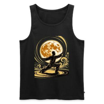 Méditation Zen du Tai Chi – Entraînement au Chi Qigong - Débardeur bio Premium Homme - noir - Devant - Michal (187cm)