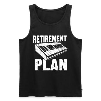 Plan de retraite Piano Clavier - Débardeur bio Premium Homme - noir - Devant - Michal (187cm)