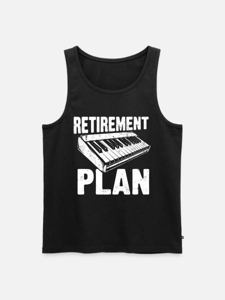 Retirement Plan Piano Keyboard - Men's Premium Organic Tank Top - black