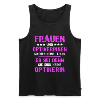 Optikerin Sprüche - Männer Premium Bio Tank Top - Schwarz - Vorne - Michal (187cm)