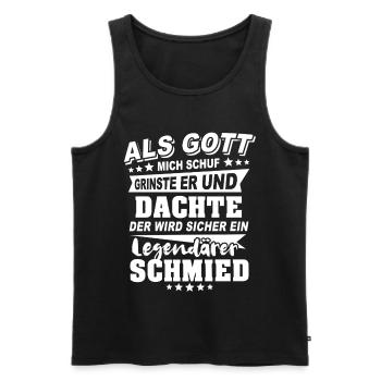 Schmied - Männer Premium Bio Tank Top - Schwarz - Vorne - Michal (187cm)
