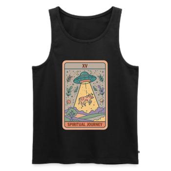 Spirituality Spiritual Journey Zen Lotus - Men's Premium Organic Tank Top - black - Front - Michal (187cm)