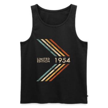 1954 Limited Edition Geburtstag Herren Damen Retro - Männer Premium Bio Tank Top - Schwarz - Vorne - Michal (187cm)