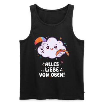 Fallschirmspringen Alles Liebe Von Oben - Männer Premium Bio Tank Top - Schwarz - Vorne - Michal (187cm)