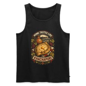 Georgien Georgier Tbilisi Sakartvelo Khachapuri - Männer Premium Bio Tank Top - Schwarz - Vorne - Michal (187cm)