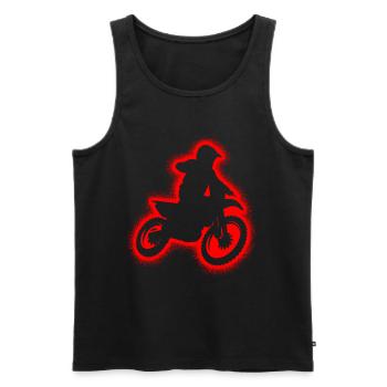 Dirt Bike Motorrad Herren Jungen Motocross Kinder - Männer Premium Bio Tank Top - Schwarz - Vorne - Michal (187cm)