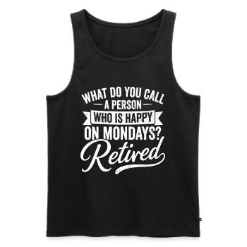 Retirement Plan Guitar - Männer Premium Bio Tank Top - Schwarz - Vorne - Michal (187cm)