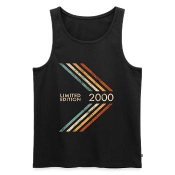 2000 Limited Edition Geburtstag Mann Frau Retro - Männer Premium Bio Tank Top - Schwarz - Vorne - Michal (187cm)
