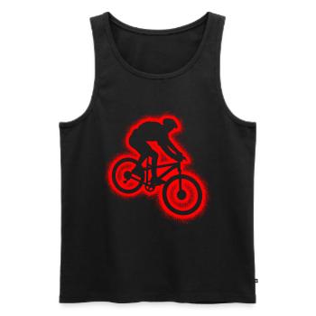 Downhill Bike Mountainbike MTB Herren Kinder - Männer Premium Bio Tank Top - Schwarz - Vorne - Michal (187cm)