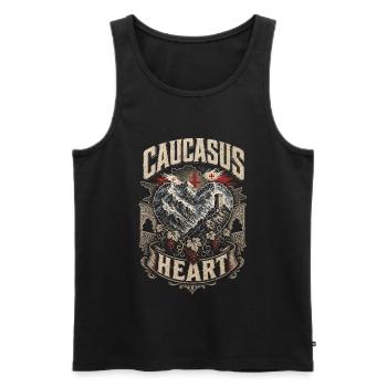 Georgien Georgier Tbilisi Sakartvelo Caucasus - Männer Premium Bio Tank Top - Schwarz - Vorne - Michal (187cm)