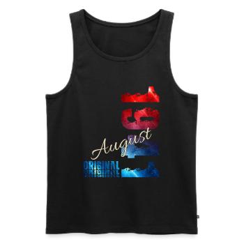 85. Geburtstag Geschenk Original August 1941 - Männer Premium Bio Tank Top - Schwarz - Vorne - Michal (187cm)