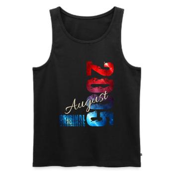 21st Birthday Gift Original August 2005 - Men's Premium Organic Tank Top - black - Front - Michal (187cm)