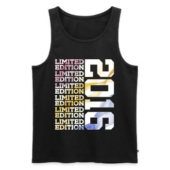 LIMITED EDITION 2016 - 10 JAHRE - 10. GEBURTSTAG - Männer Premium Bio Tank Top - Schwarz - Vorne - Michal (187cm)