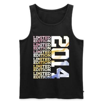 LIMITED EDITION 2014 - 12 JAHRE - 12. GEBURTSTAG - Männer Premium Bio Tank Top - Schwarz - Vorne - Michal (187cm)