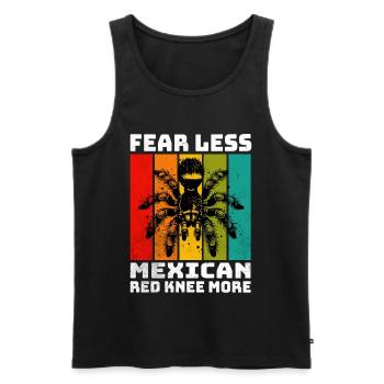 Rotknie Vogelspinne - Männer Premium Bio Tank Top - Schwarz - Vorne - Michal (187cm)