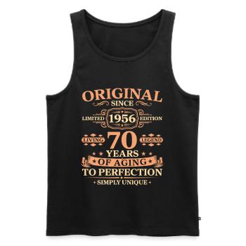Original since 1956 Birthday 70 Years - Männer Premium Bio Tank Top - Schwarz - Vorne - Michal (187cm)