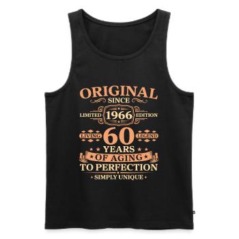 Original since 1966 Birthday 60 Years - Männer Premium Bio Tank Top - Schwarz - Vorne - Michal (187cm)