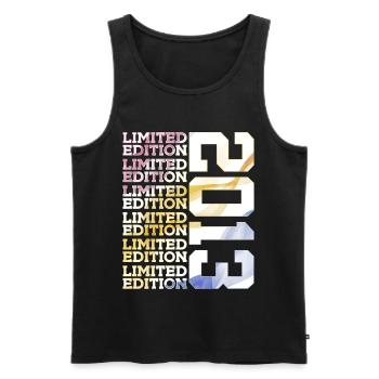 LIMITED EDITION 2013 - 13 JAHRE - 13. GEBURTSTAG - Männer Premium Bio Tank Top - Schwarz - Vorne - Michal (187cm)