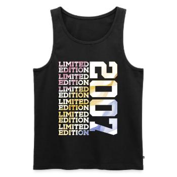 LIMITED EDITION 2007 - 19 YEARS - 19TH BIRTHDAY - Men's Premium Organic Tank Top - black - Front - Michal (187cm)