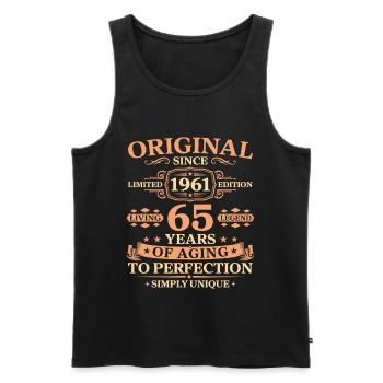 Original since 1961 Birthday 65 Years - Männer Premium Bio Tank Top - Schwarz - Vorne - Michal (187cm)
