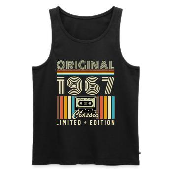 60 Jahre 1967 Vintage Retro Geburtstagsgeschenk - Männer Premium Bio Tank Top - Schwarz - Vorne - Michal (187cm)