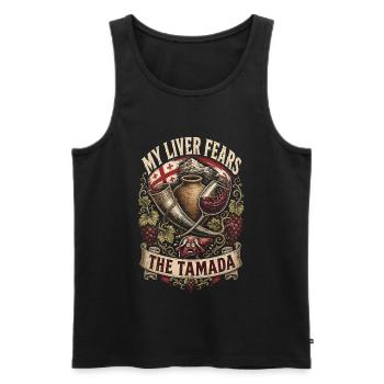 Georgien Georgier Tbilisi Sakartvelo Tamada - Männer Premium Bio Tank Top - Schwarz - Vorne - Michal (187cm)