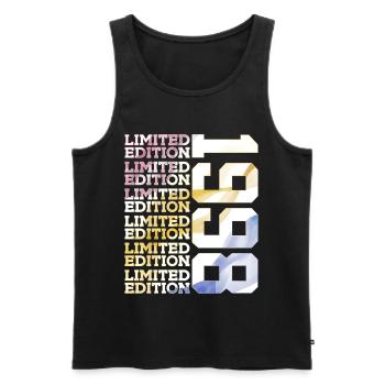 LIMITED EDITION 1998 - 28 JAHRE - 28. GEBURTSTAG - Männer Premium Bio Tank Top - Schwarz - Vorne - Michal (187cm)