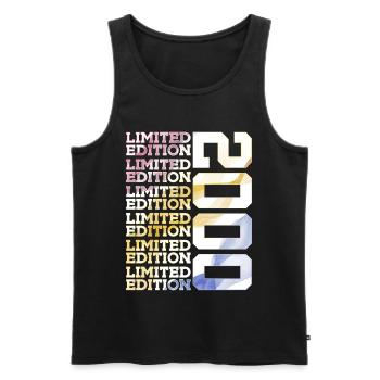 LIMITED EDITION 2000 - 26 JAHRE - 26. GEBURTSTAG - Männer Premium Bio Tank Top - Schwarz - Vorne - Michal (187cm)
