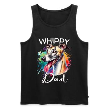 Windhund Papa - Männer Premium Bio Tank Top - Schwarz - Vorne - Michal (187cm)