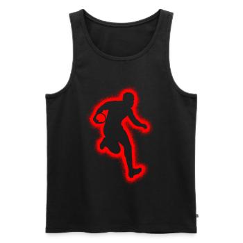 Rugbyspieler Herren Jungen Rugby - Männer Premium Bio Tank Top - Schwarz - Vorne - Michal (187cm)
