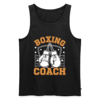 Boxing Coach - Männer Premium Bio Tank Top - Schwarz - Vorne - Michal (187cm)