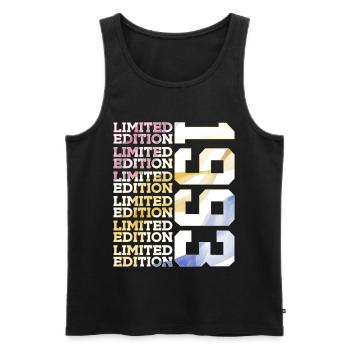 LIMITED EDITION 1993 - 33 JAHRE - 33. GEBURTSTAG - Männer Premium Bio Tank Top - Schwarz - Vorne - Michal (187cm)
