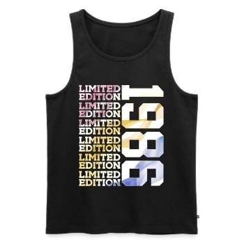 LIMITED EDITION 1986 - 40 JAHRE - 40. GEBURTSTAG - Männer Premium Bio Tank Top - Schwarz - Vorne - Michal (187cm)