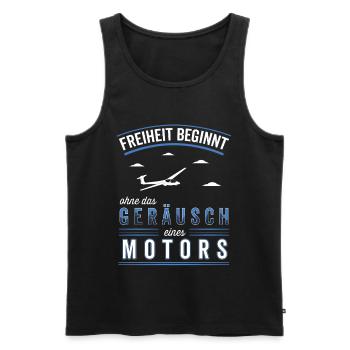 Freiheit beginnt Segelflug - Männer Premium Bio Tank Top - Schwarz - Vorne - Michal (187cm)